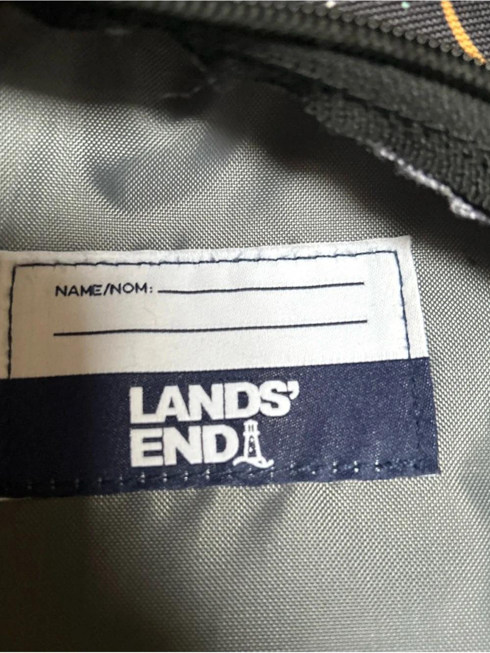 Lands End Classmate Kids Backpack  Light Weight Black Rockets & Spaceships Boys.